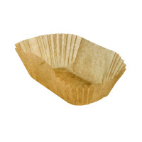 Caissette papier de cuisson ovale brune siliconée 97x52mm H40mm