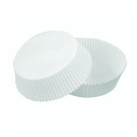 Caissette papier de cuisson ronde blanche siliconée   H21mm