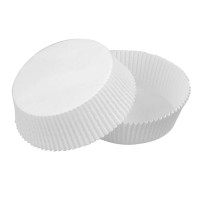 Caissette papier de cuisson ronde blanche siliconée   H60mm