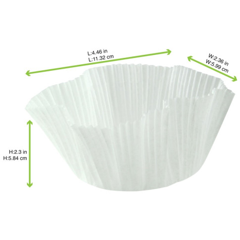 Caissette papier de cuisson ronde blanche siliconée   H60mm