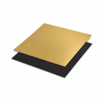 Plaque carton rectangulaire double face or noir  200x300mm