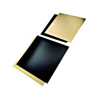 Plaque carton rectangulaire double face or noir  300x400mm