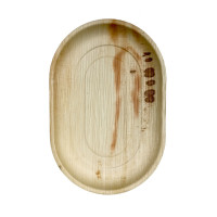 Plateau ovale en palmier  420x260mm H25mm