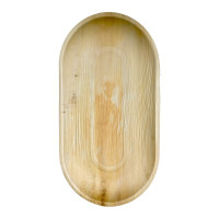 Plateau ovale en palmier  555x300mm H25mm