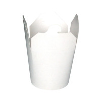 Pot carton blanc base ronde fermeture à fente  H95mm 550ml