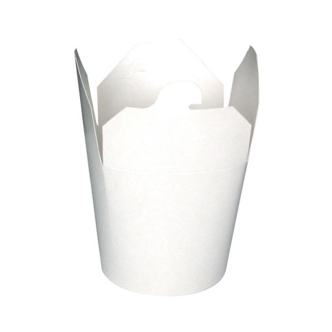 Pot carton blanc base ronde fermeture à fente  H95mm 550ml