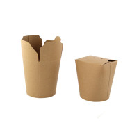 Pot carton rond kraft fermeture à fente 72x87mm H95mm 550ml