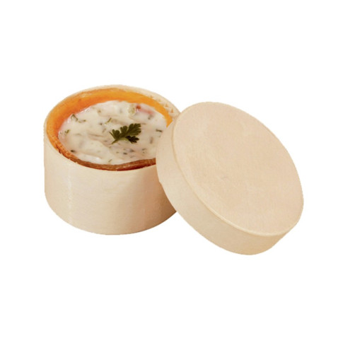 Boite bois ronde avec couvercle   H45mm