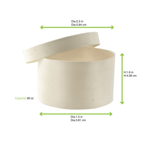 Boite bois ronde avec couvercle   H45mm