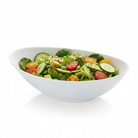 Bol ovale blanc en pulpe "BioNchic" 270x165mm H77mm 1500ml