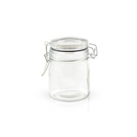 Mini bocal en verre avec joint silicone noir  H93mm 164ml