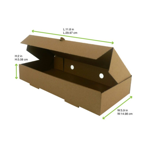 Boite bruschetta carton kraft  300x150mm H50mm