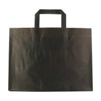 Sac cabas papier brun recyclé imprimé noir 320x220mm H250mm