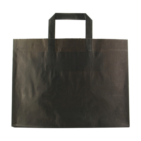 Sac cabas papier brun recyclé imprimé noir 320x220mm H250mm