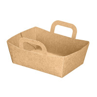 Mini panier en carton kraft  95x70mm H35mm