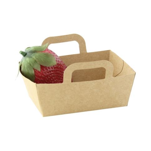 Mini panier en carton kraft  95x70mm H35mm