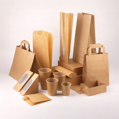 Boite à crêpe rectangulaire carton kraft  100x45mm H160mm