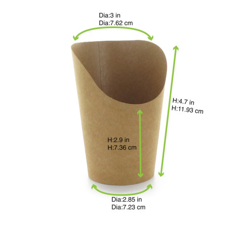 Pot wrap carton brun   H117mm 230ml
