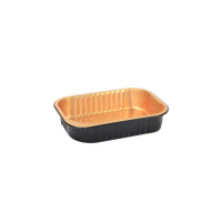 Opseal Barquette aluminium noir/or 161x110mm H38mm 475ml