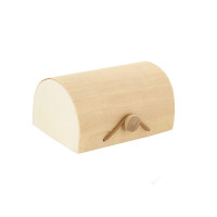Boite mini bûche bois pour 3 macarons  110x80mm H55mm