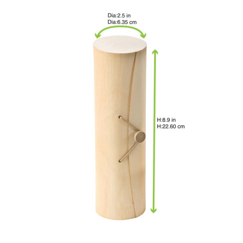 Boite bois cylindrique 7 macarons   H230mm