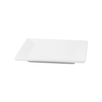 Mini plat carré en porcelaine blanc  101x101mm H23mm