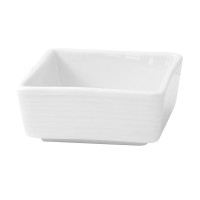 Mini bol cube en porcelaine blanc  70x70mm H31mm