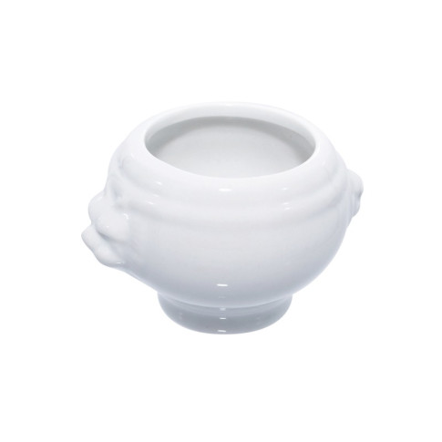 Mini soupière en porcelaine blanc  80x65mm H50mm