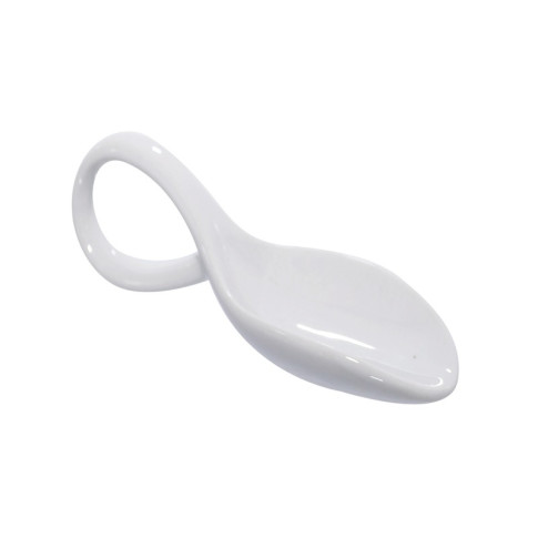 Mini cuillère en porcelaine blanc  118x41mm H30mm