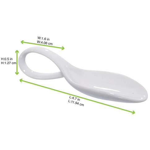 Mini cuillère en porcelaine blanc  118x41mm H30mm