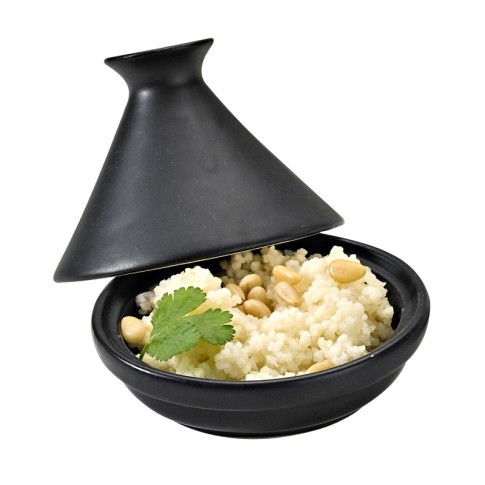 Mini tajine en porcelaine noire   H80mm