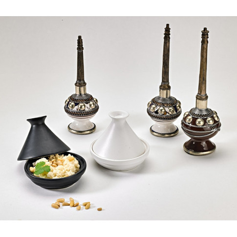 Mini tajine en porcelaine noire   H80mm