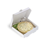 Mini Boite à pizza en carton blanc  90x90mm H20mm