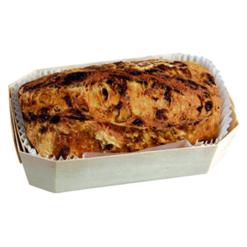 Moule de cuisson bois "Iseult" avec caissette papier  120x90mm H40mm 300ml