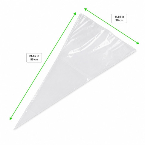 Poche pâtissière transparente en boîte distributrice 550 H300mm