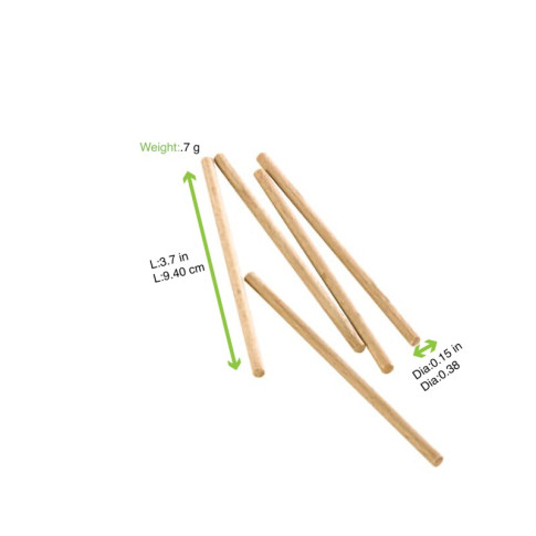 Batonnet rond bois pour pop cake   H95mm