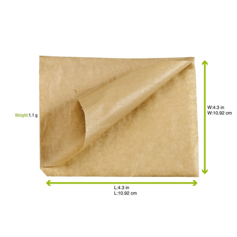 Sac papier brun ouvert sur 2 côtés  120x130mm