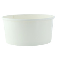 Saladier rond en carton blanc "Buckaty"  H75mm 940ml