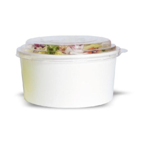 Saladier rond en carton blanc "Buckaty"  H75mm 940ml