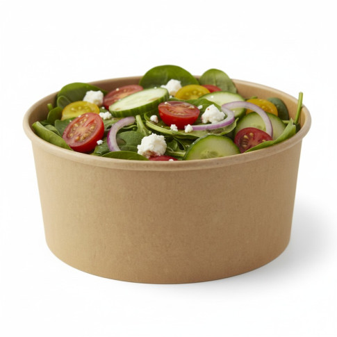 Saladier rond en carton kraft "Buckaty"   H100mm 1200ml