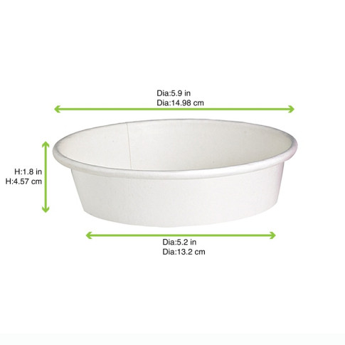 Saladier blanc "Buckaty" multi-usage  H45mm 480ml