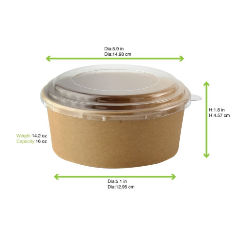 Saladier kraft "Buckaty" multi-usage  H45mm 480ml