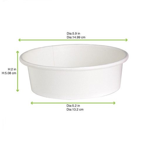 Saladier blanc "Buckaty" multi-usage  H50mm 580ml