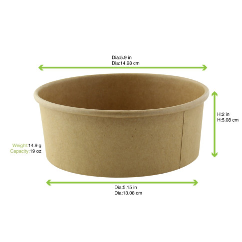 Saladier kraft "Buckaty" multi-usage  H50mm 580ml