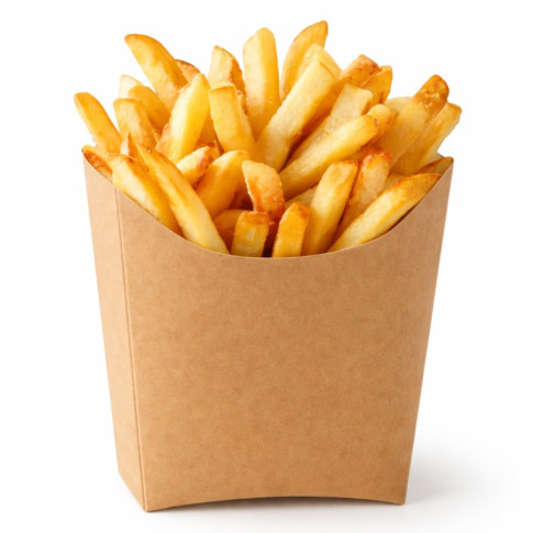 Pochette kraft pour frites 250gsm  115x90mm H110mm