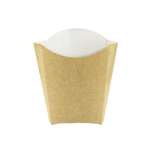 Pochette kraft pour frites  250gsm  115x90mm H140mm 480ml