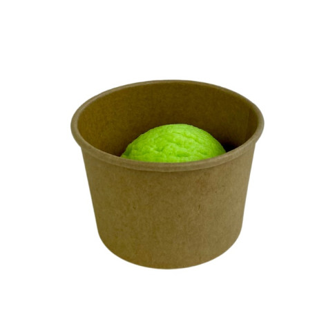 Pot carton kraft brun chaud et froid  H50mm 134ml