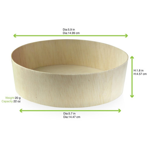 Bol rond en bois "Samourai"   H45mm 710ml