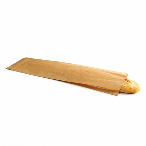 Sac sandwich papier kraft brun ingraissable  100x40mm H340mm