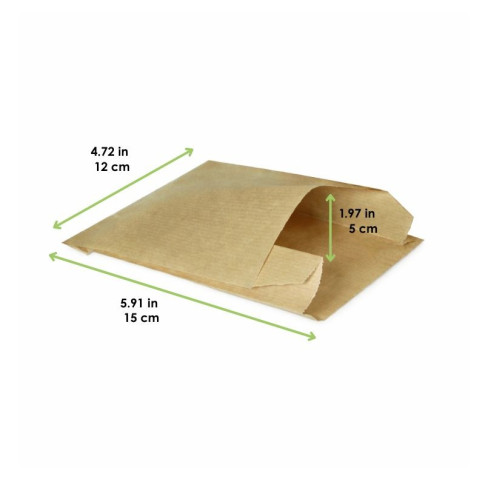 Sac papier tout usage brun  120x50mm H150mm